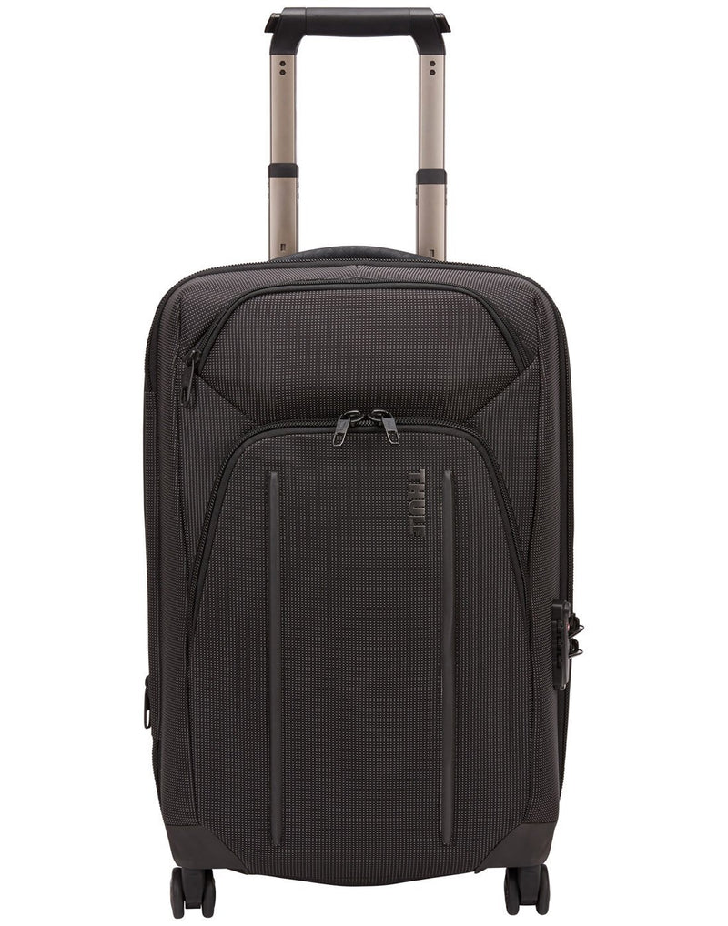 Thule crossover 2 carry-on spinner black colour luggage bag front view