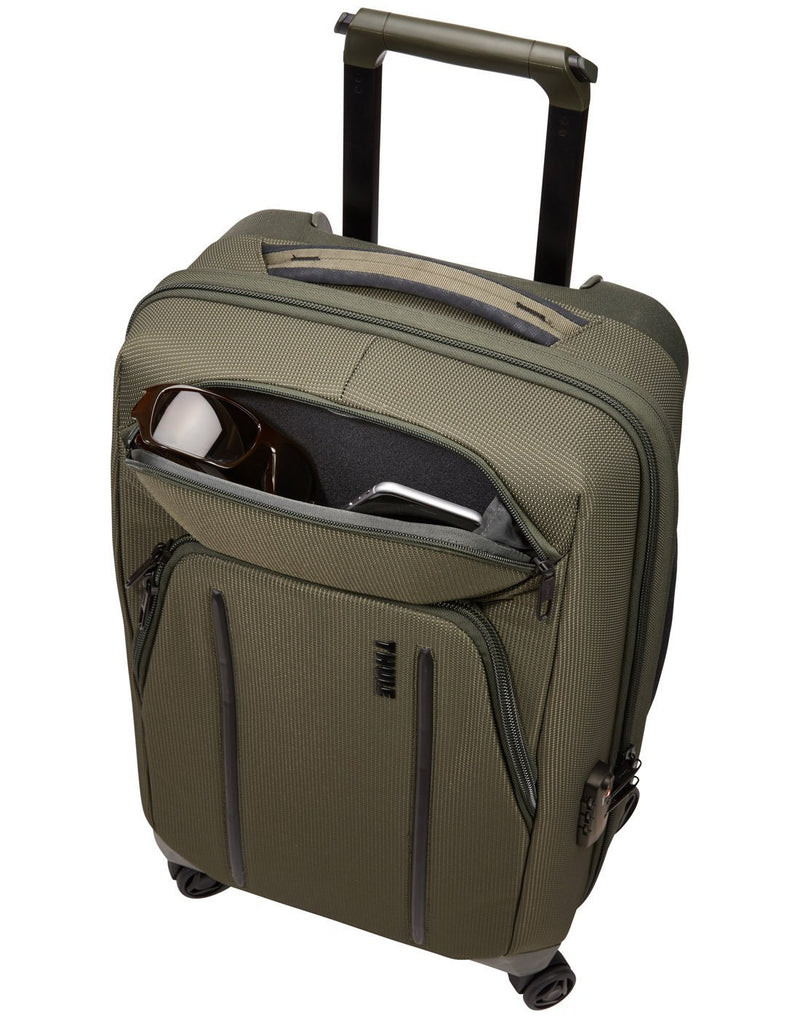 Thule crossover 2 carry-on spinner forest night colour luggage bag 3D view