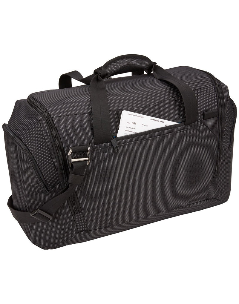 Thule crossover 2 black colour 44L duffel bag back pocket