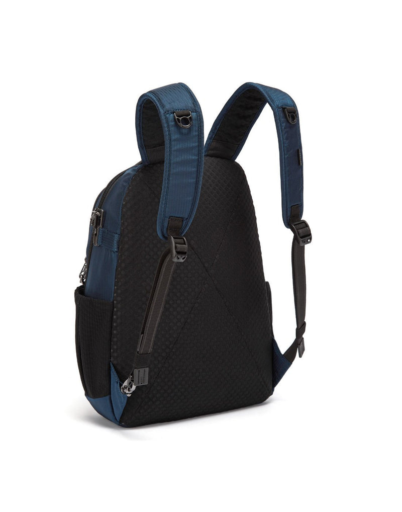 Pacsafe metrosafe ls350 econyl anti-theft recycled backpack sideback view