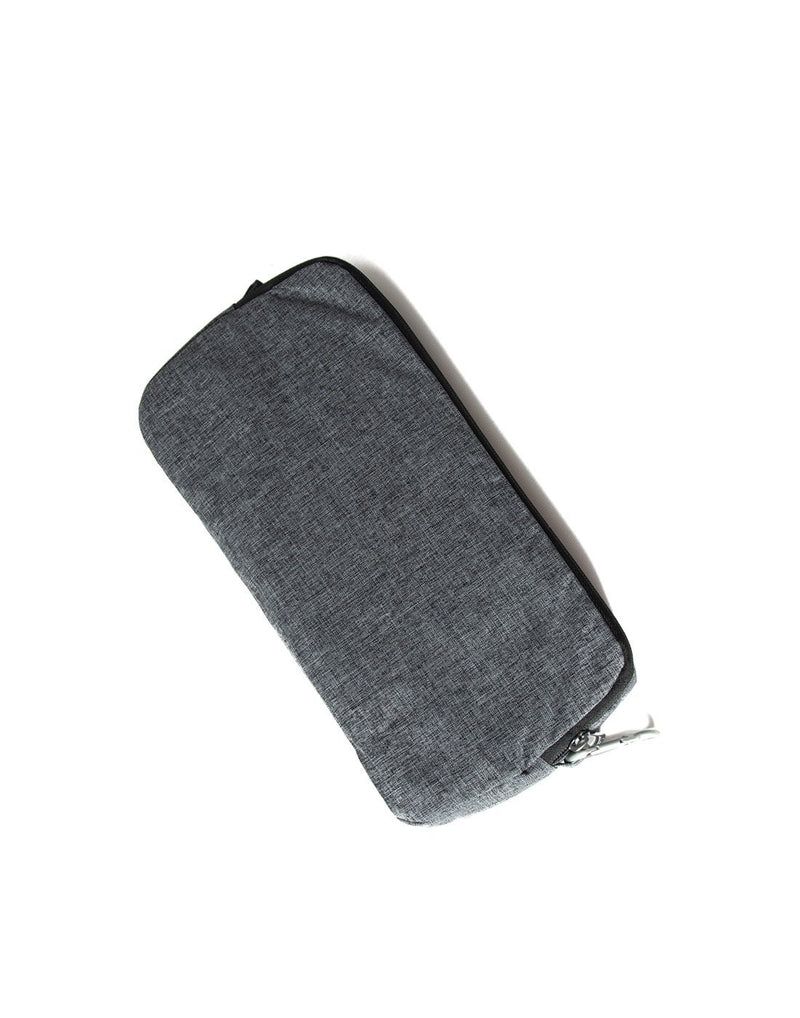 Lug puddle heather grey colur packable bag folds to fit in front pocket