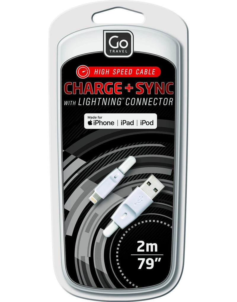 Go travel 2m lightning connector cable packaged