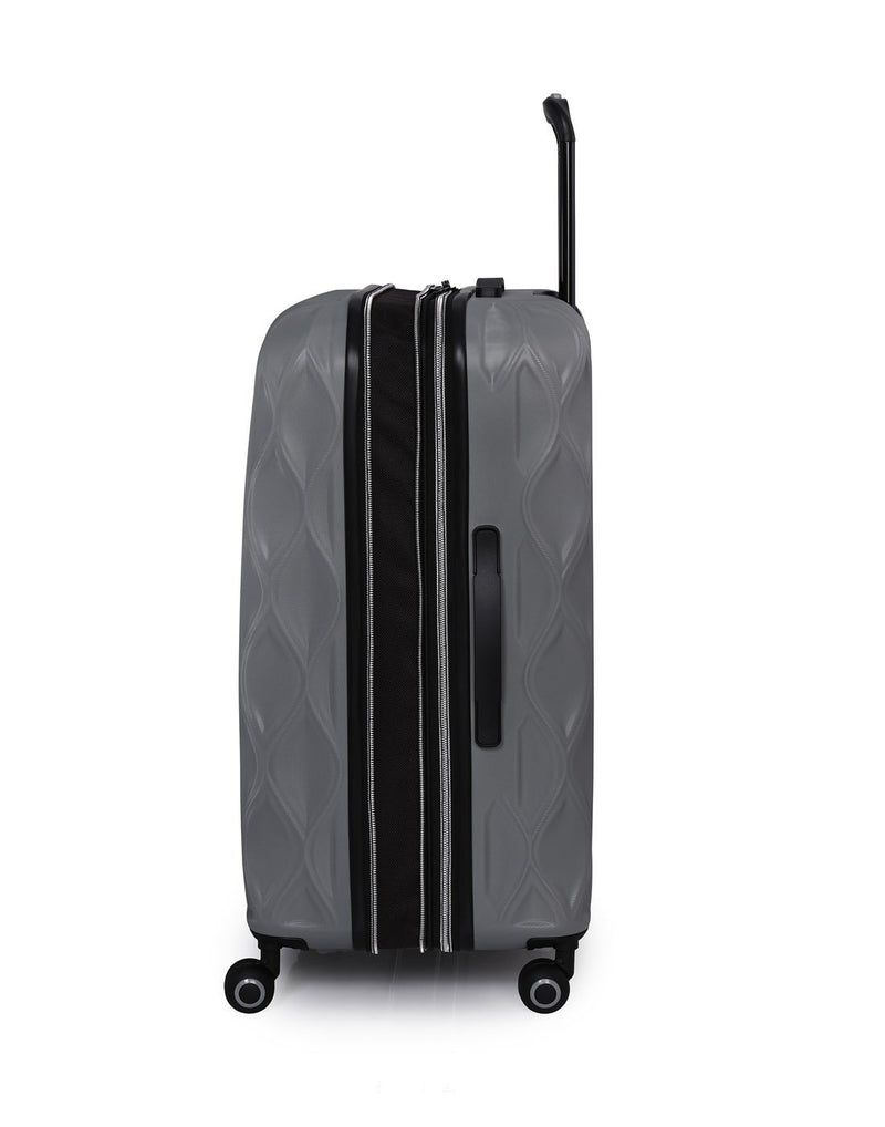 It dewdrop 27" spinner grey colour luggage bag side view