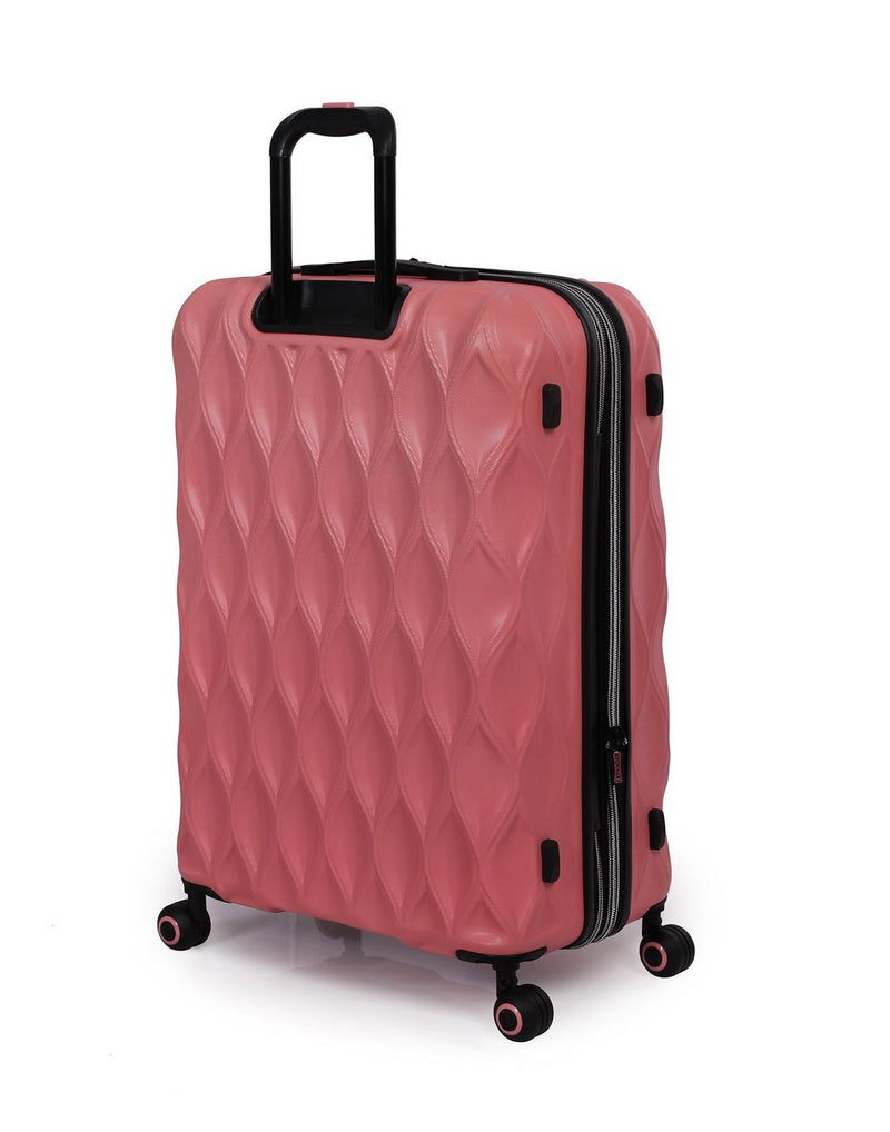 It dewdrop 21.5" spinner carry-on coral colour luggage bag back view
