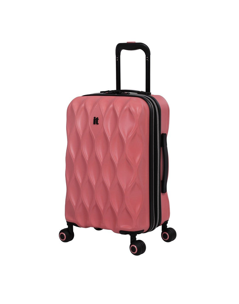 It dewdrop 21.5" spinner carry-on coral colour luggage bag front view