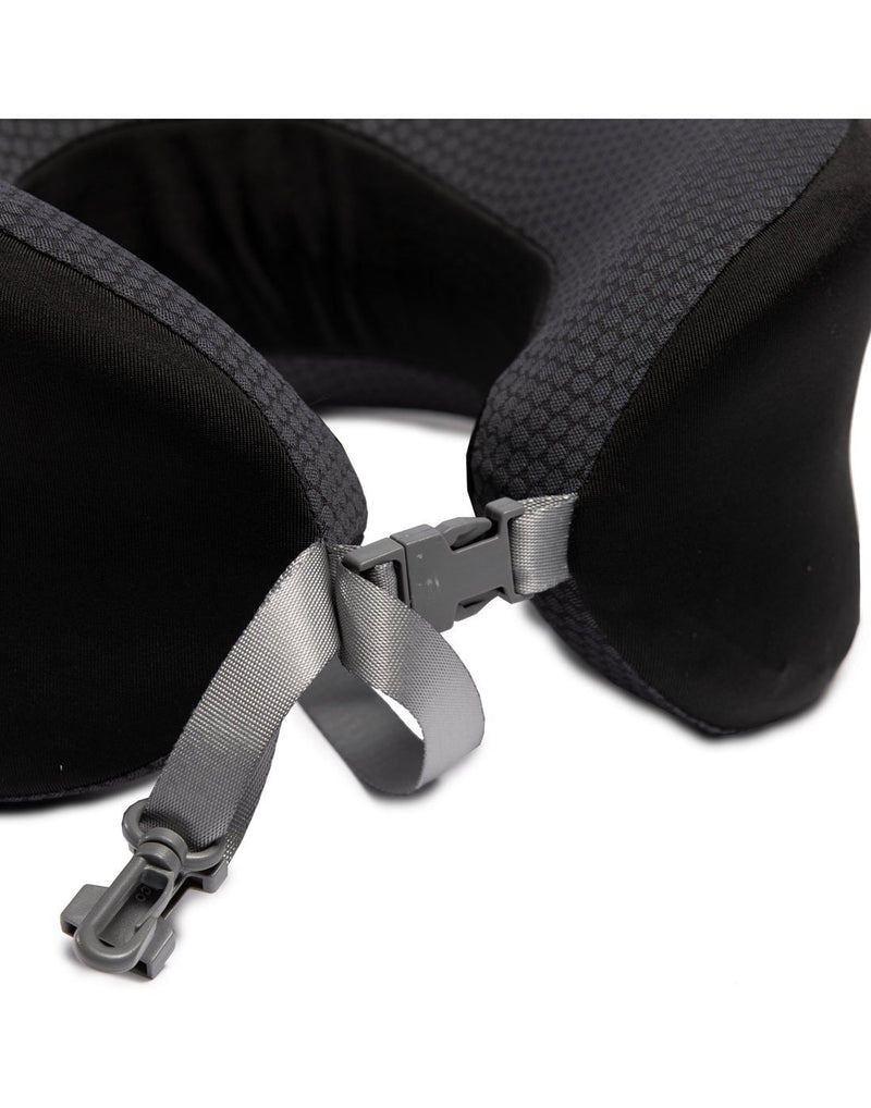 Lug snuz wrap travel black colour neck pillow close up view