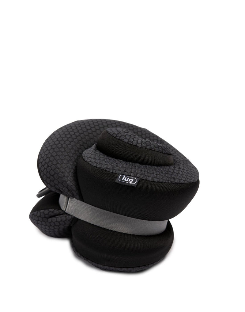 Lug snuz wrap travel black colour neck pillow compressed front view