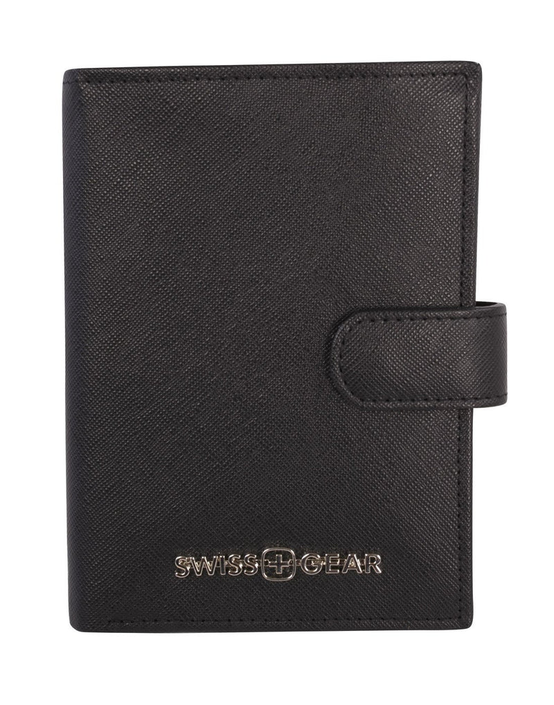 Swiss gear leather RFID passport wallet front view