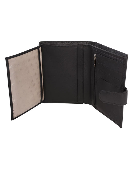 Product Image – Swiss gear leather RFID passport wallet interior view