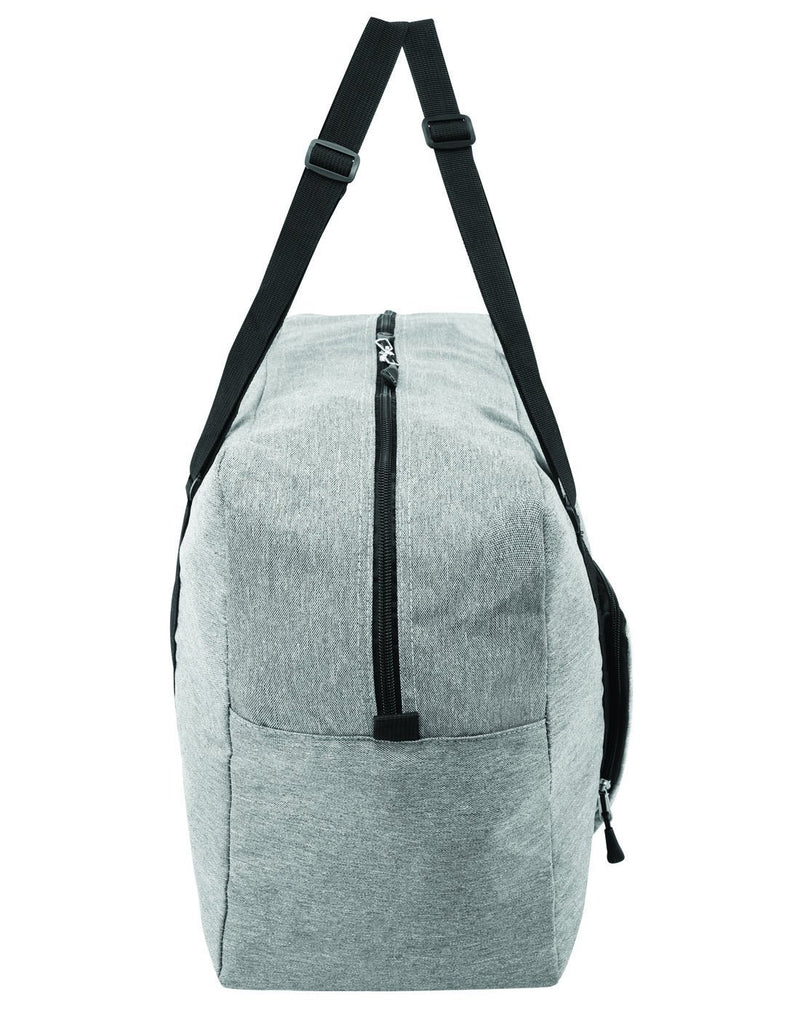 Roots foldable grey colour travel bag right side view