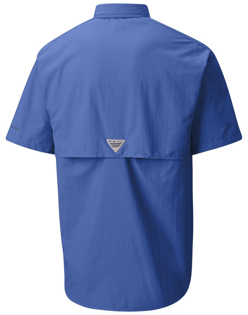 Columbia Men's PFG Bahama™ II Short Sleeve Shirt - vivid blue, back view