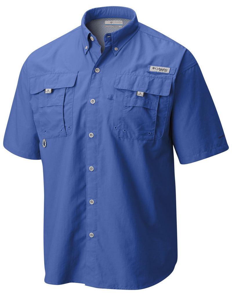 Columbia Men's PFG Bahama™ II Short Sleeve Shirt - vivid blue, front view