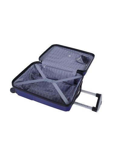 Atlantic indulgence Llte hard side blue colour luggage bag interior