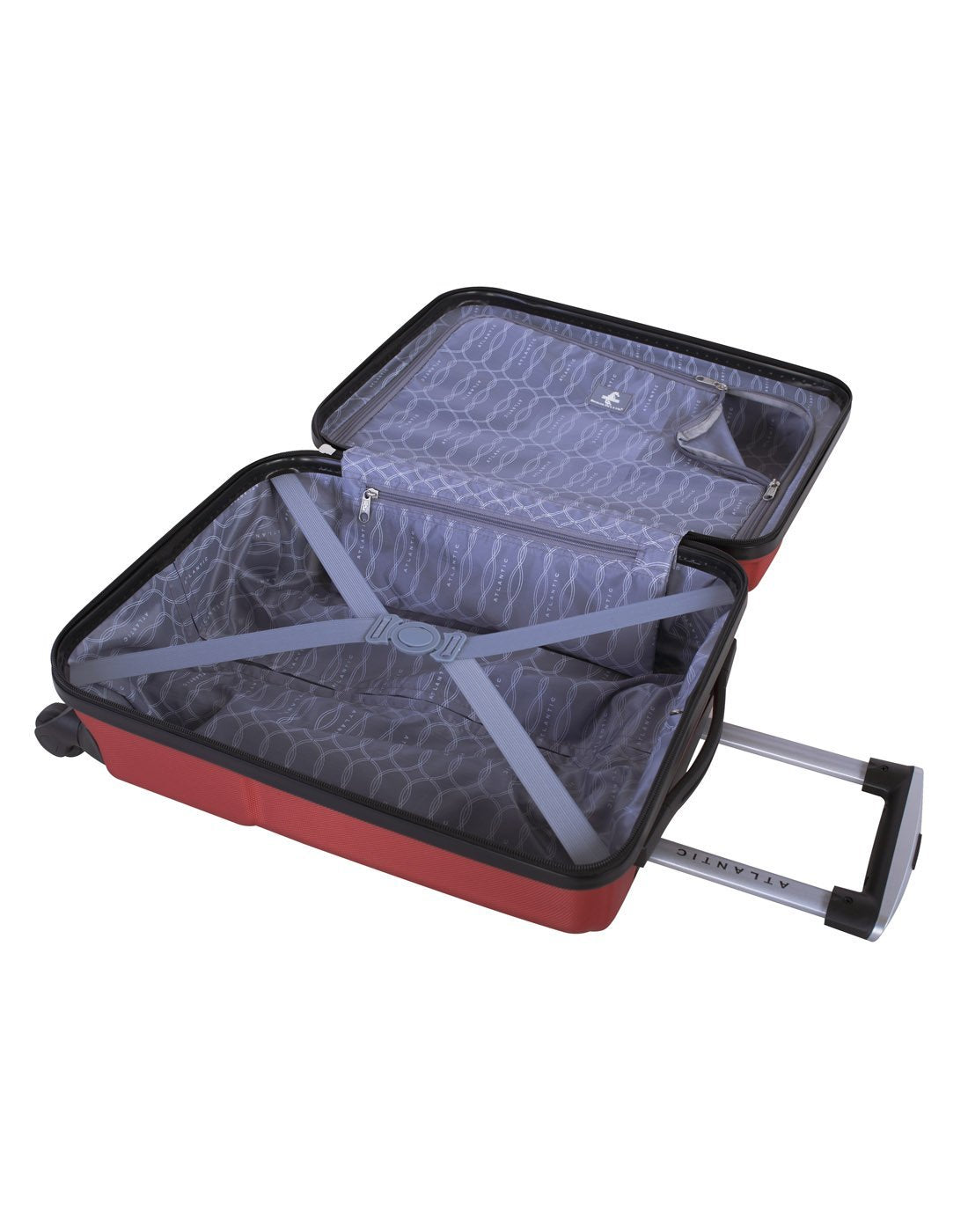 Atlantic indulgence Llte hard side red colour luggage bag interior
