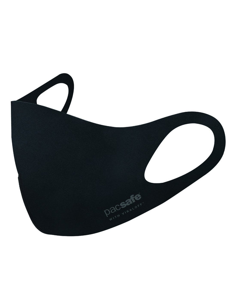  Pacsafe ViralOff  face mask black colour zoom in side view