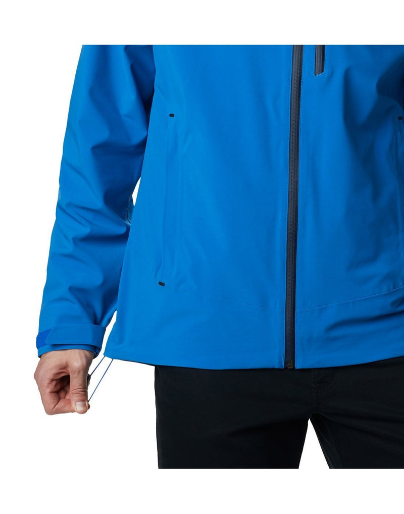 Columbia men's beacon trail™ jacket bright indigo colour side pocket view