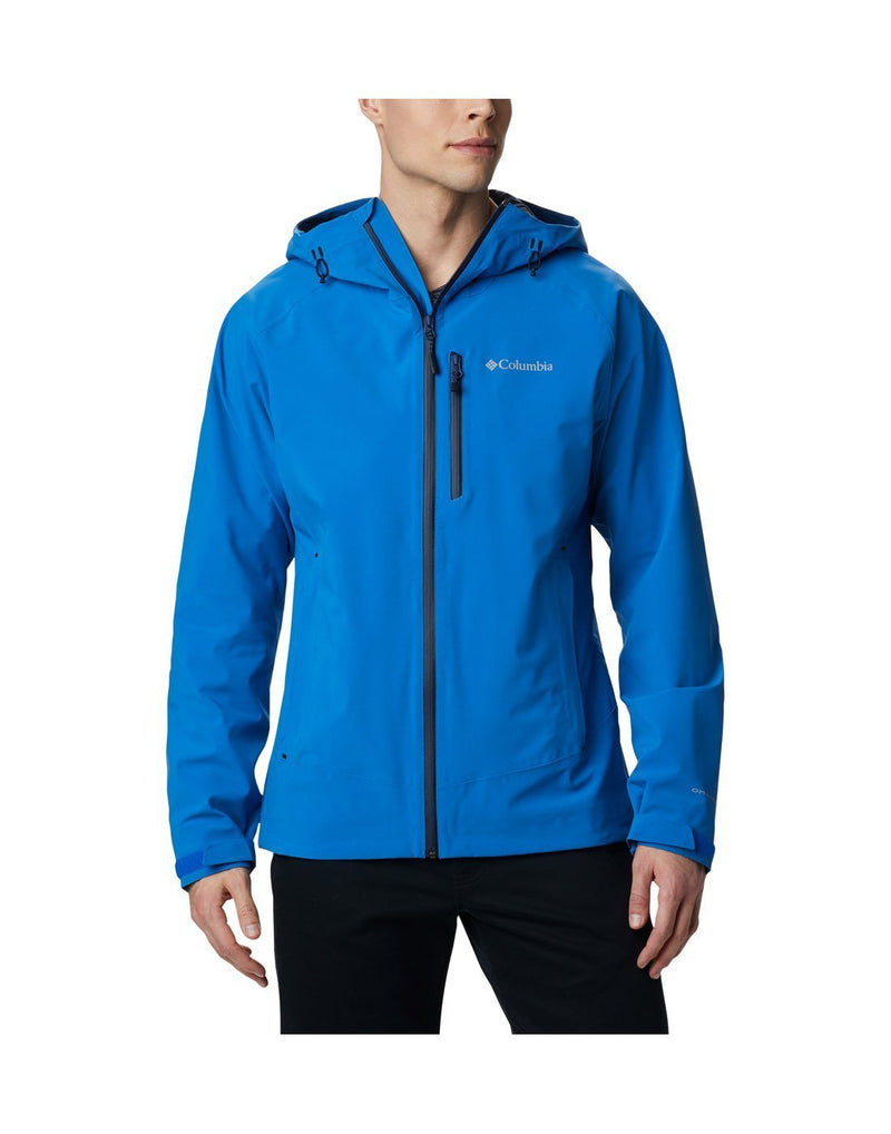 Columbia men's beacon trail™ jacket bright indigo colour front view