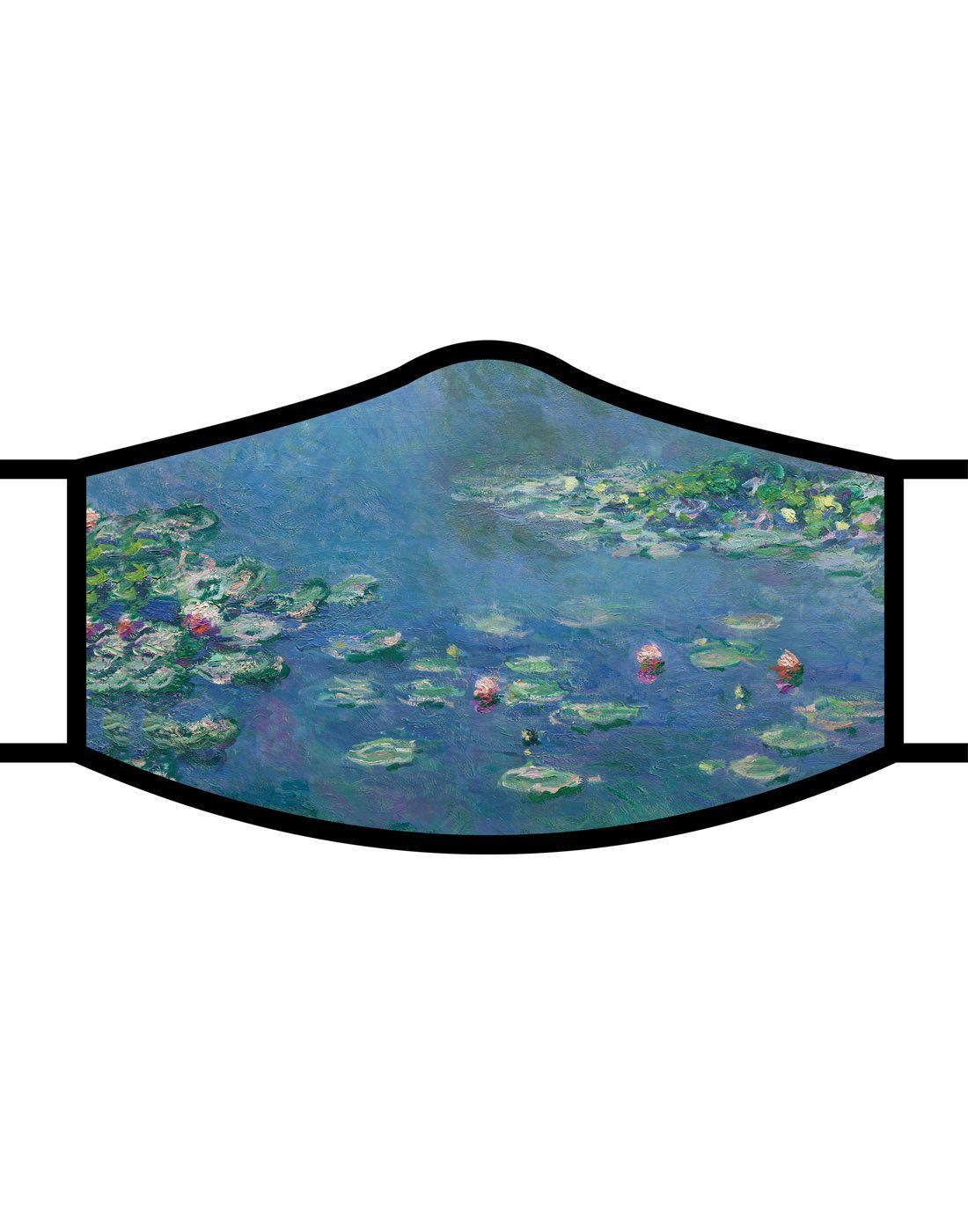 RainCaper monet water lilies print reusable face mask