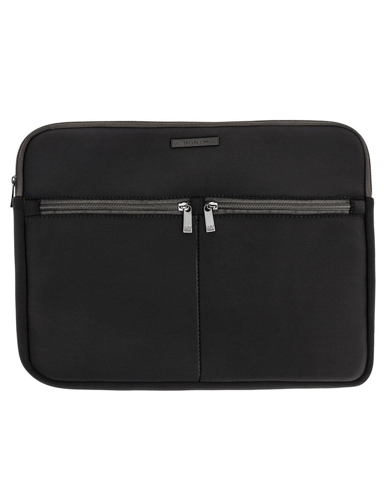 Mytagalongs deluxe everleigh onyx colour laptop sleeve front view