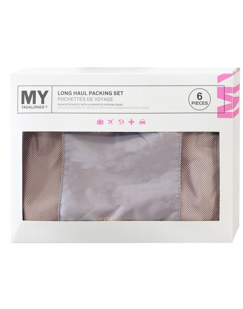 MyTagAlongs long haul dusty lilac colour large size packing bag packaged