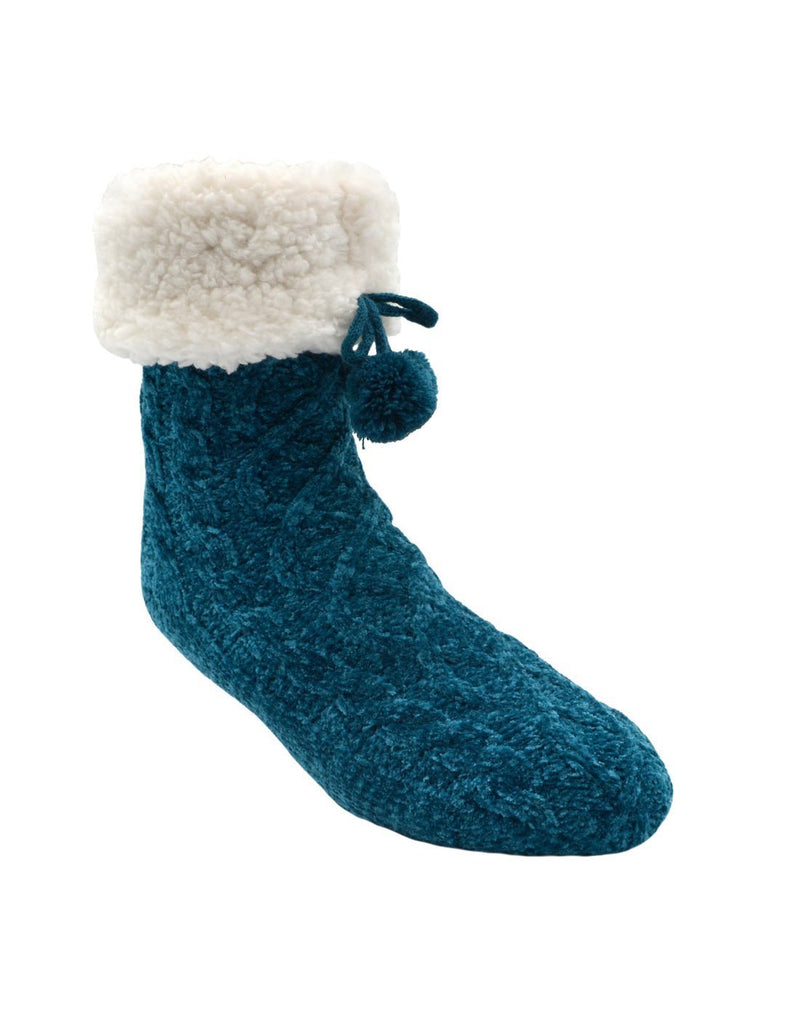 Pudus classic chenille knit oxford colour slipper socks front view