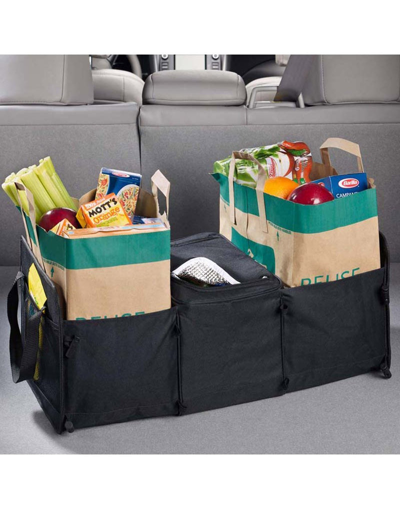 High road 3-in-1 cargo cooler tote black colour filled with groceries hero shot