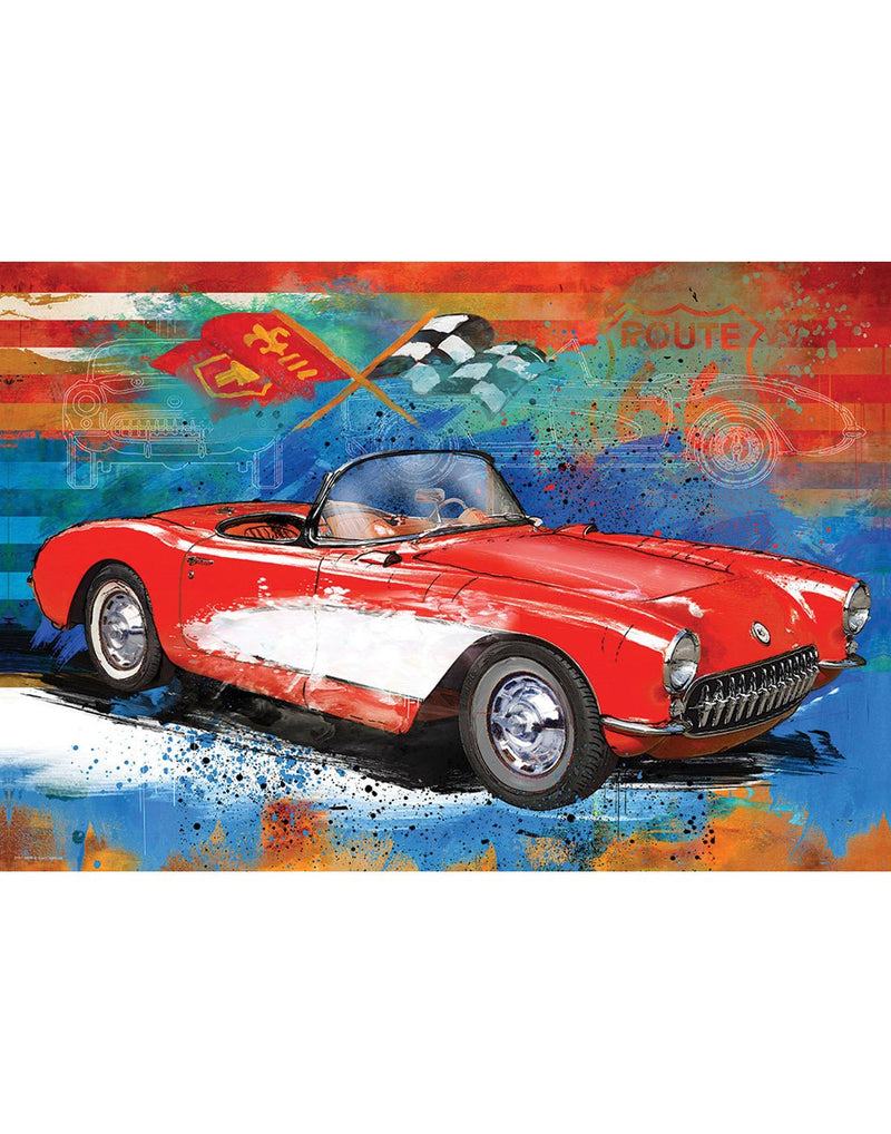 Eurographics Corvette Cruising Puzzle finished view