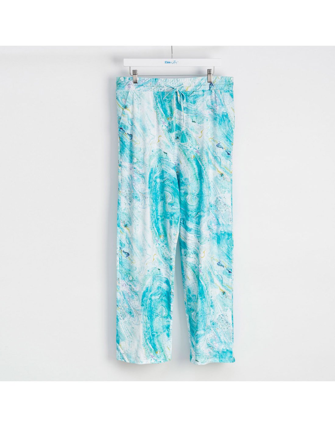 Howard's Essential Lounge Pant - light blue marble print