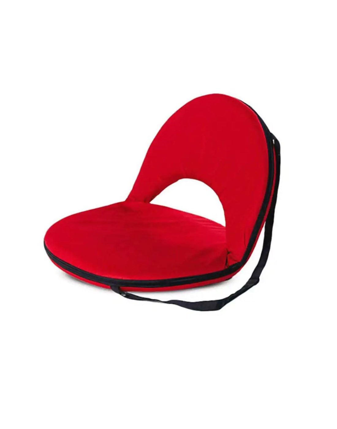 Hearth Song Portable 5-Position Folding Chair - red, front view