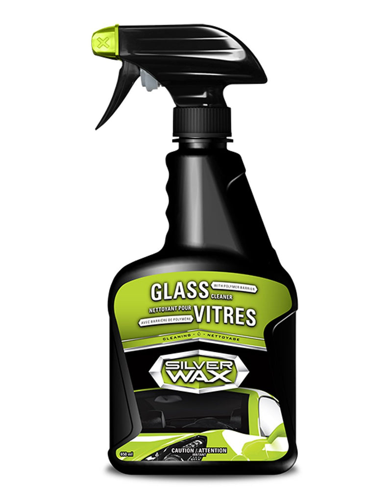 Silverwax Glass Cleaner with Polymer Barrier - 650 mL spray bottle