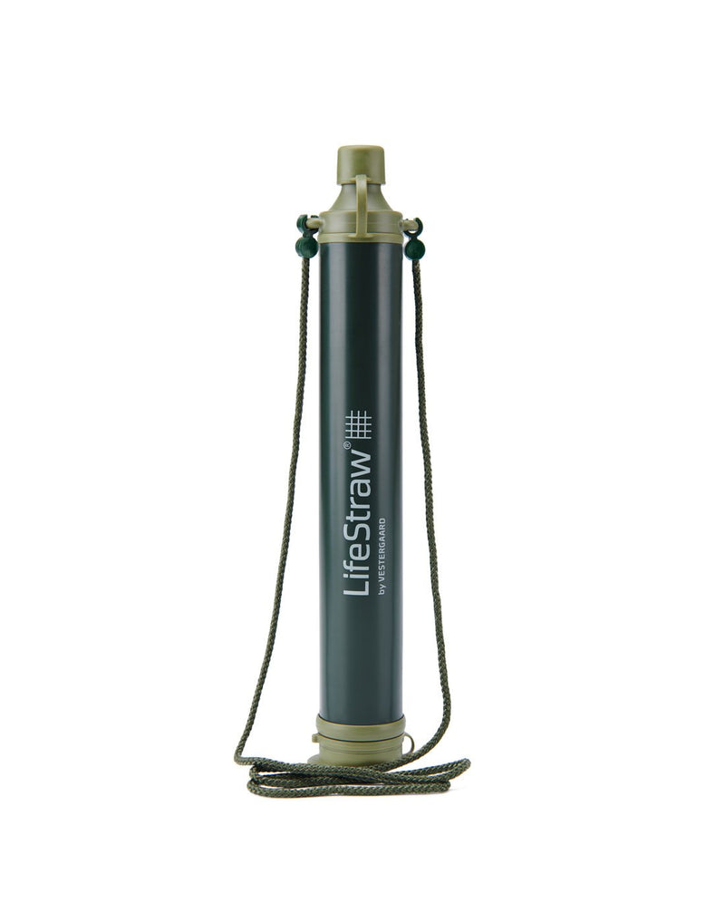 LifeStraw Personal Water Filter, front view with lanyard attached