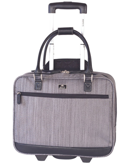 Roots Veronik Wheeled Business Case, grey, front view