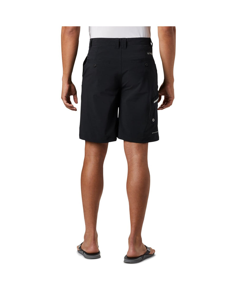 Man wearing Columbia Men's PFG Terminal Tackle™ Short - black, back view