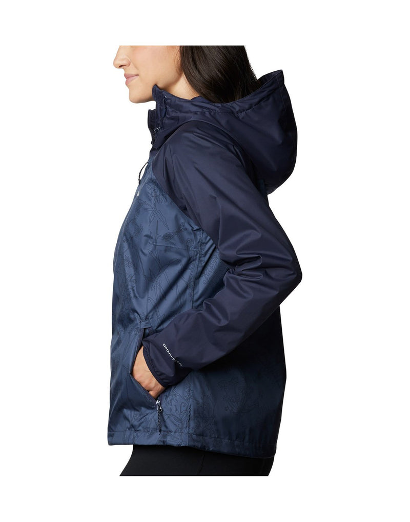 Model wearing Columbia Women's Ulica™ Jacket - nocturnal blue, side view