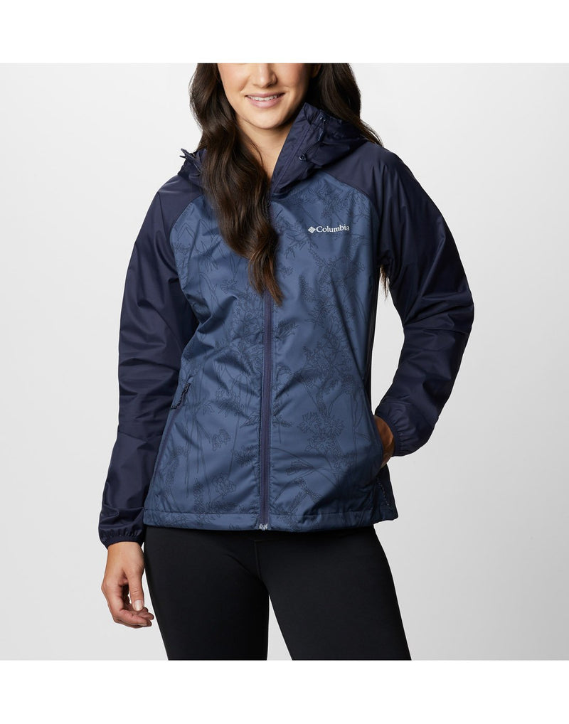Model wearing Columbia Women's Ulica™ Jacket - nocturnal blue, front view