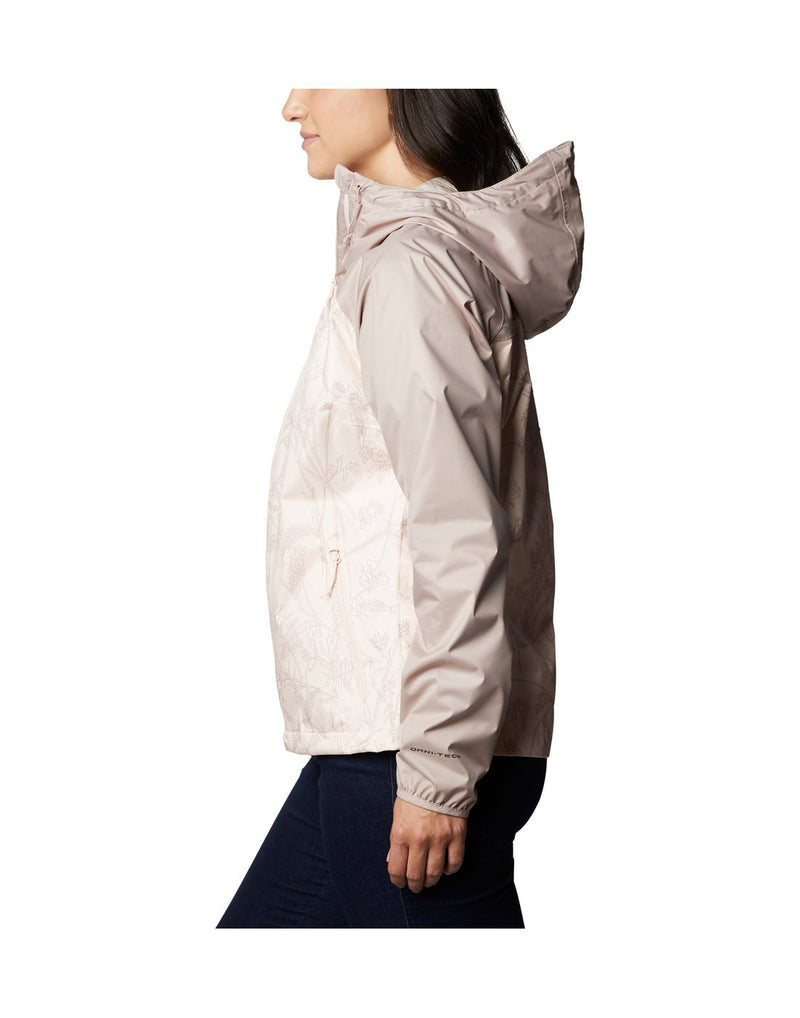Model wearing Columbia Women's Ulica™ Jacket - peach quartz, side view
