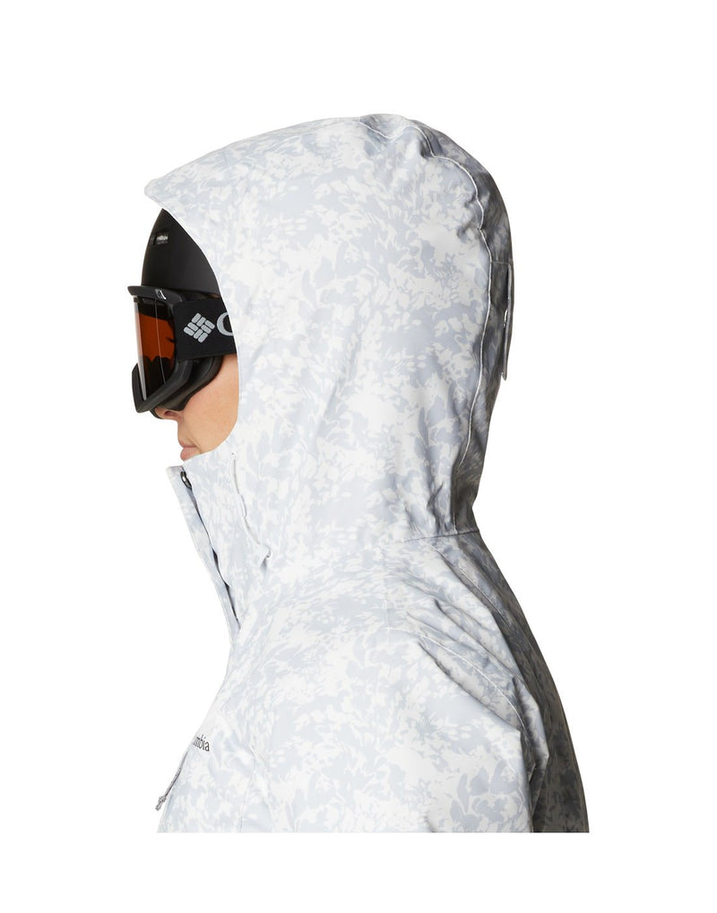 Close up of Columbia Women's Whirlibird™ IV Interchange Jacket side view, hood up