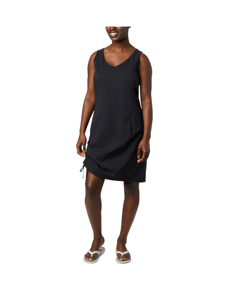 Woman wearing Columbia Women's Anytime Casual™ III Dress - black, front view