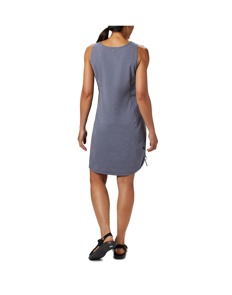 Woman wearing Columbia Women's Anytime Casual™ III Dress - nocturnal heather, back view