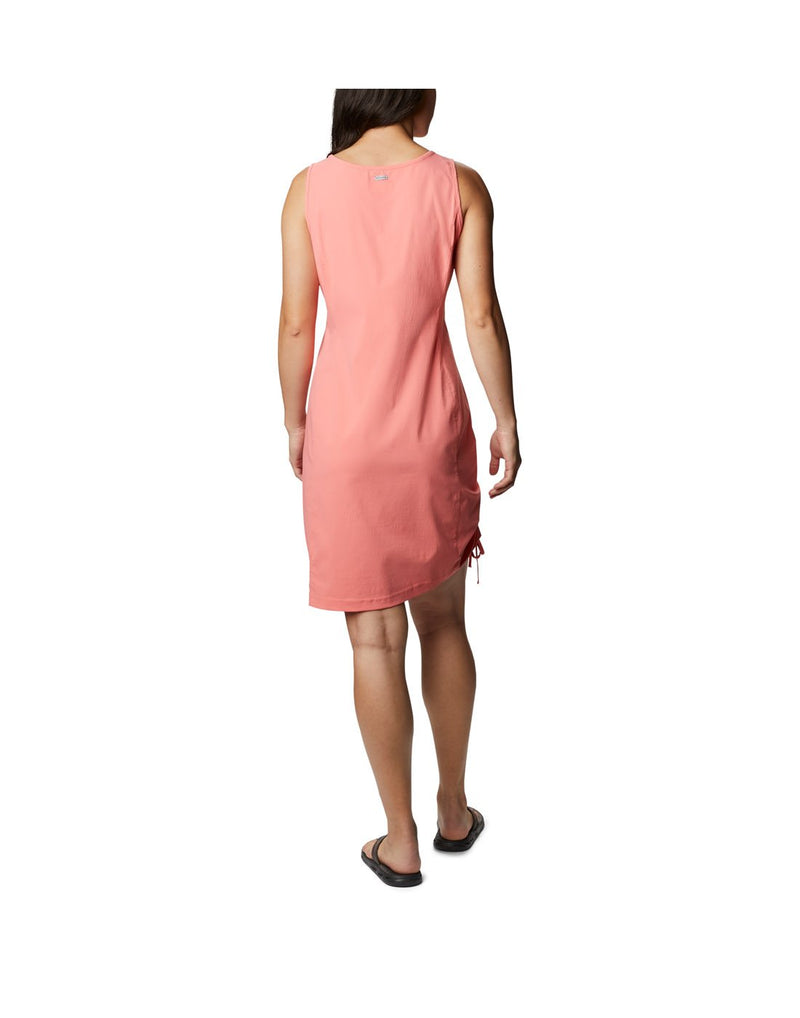 Woman wearing Columbia Women's Anytime Casual™ III Dress - salmon, back view