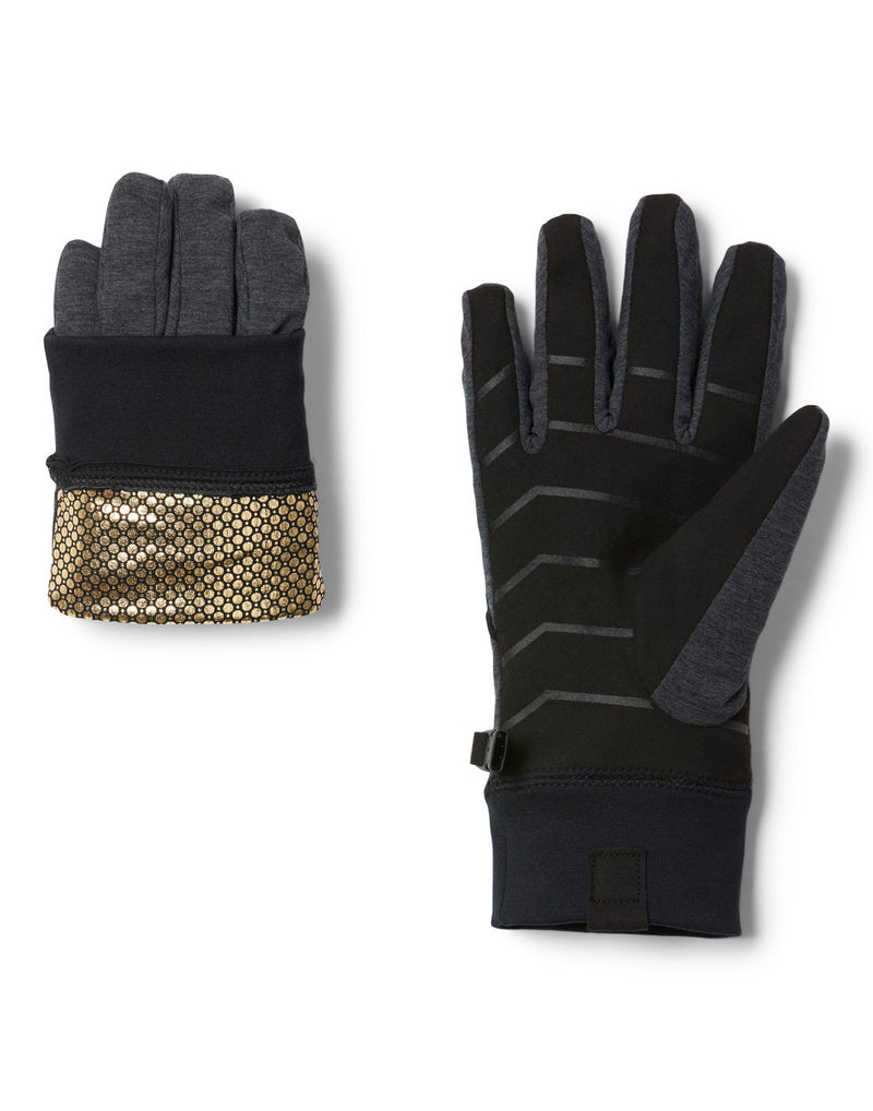 Columbia Men's Infinity Trail™ Omni-Heat™ Infinity Gloves with cuff turned up to show Omni-Heat thermal reflective lining