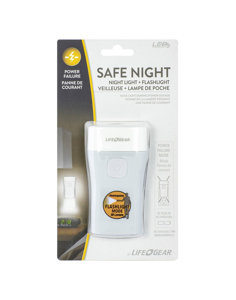 Safe night nightlight + flashlight packaged