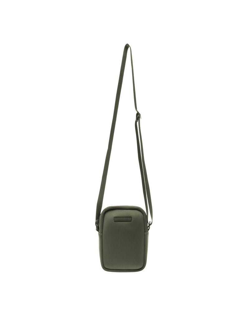 MyTagAlongs Mini Crossbody - everleigh hunter green colour, front view with strap fully extended