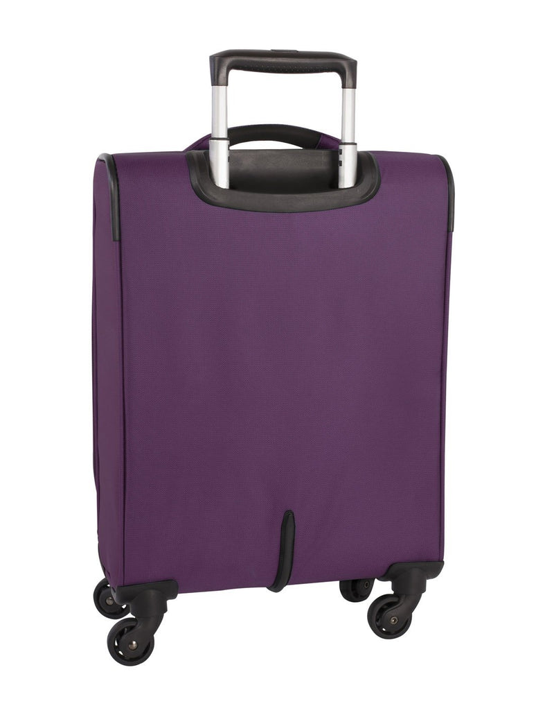 Atlantic solstice 3 piece spinner purple colour luggage set back view