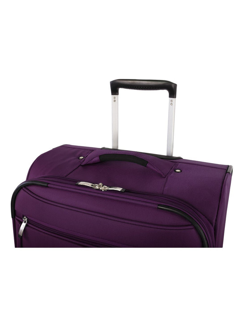 Atlantic solstice 3 piece spinner purple colour luggage set handle
