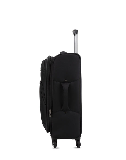 Product Image – Atlantic Artisan II 24" Expandable Spinner in black, side view with loop carry handle