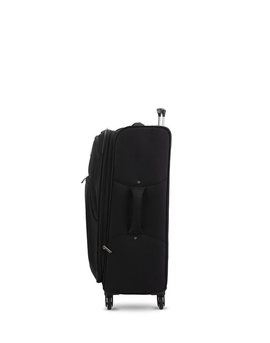 Product Image – Atlantic Artisan II 28" Expandable Spinner in black, side view with loop carry handle