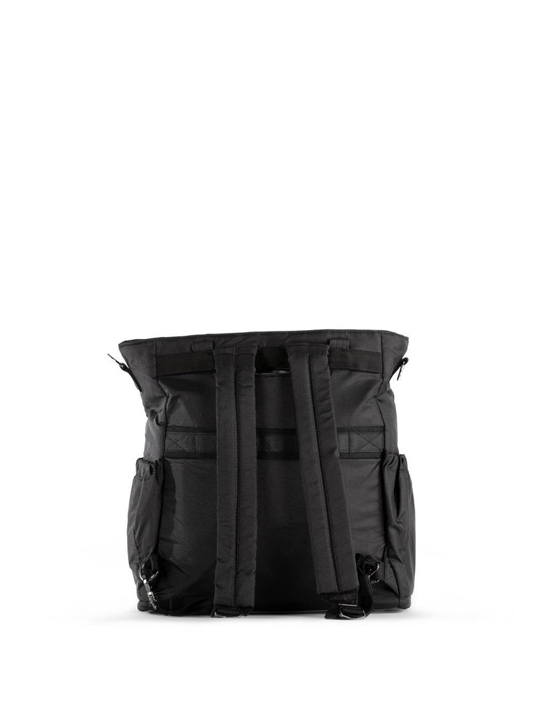 Lug ace 2 shimmer black colour convertible tote bag back view