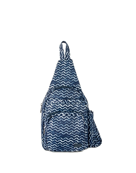 Product Image – Lug archer waves navy colour Ssling bag front view