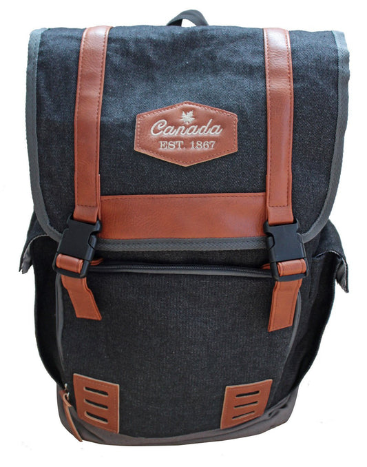 Product Image – Canada denim backpack front view